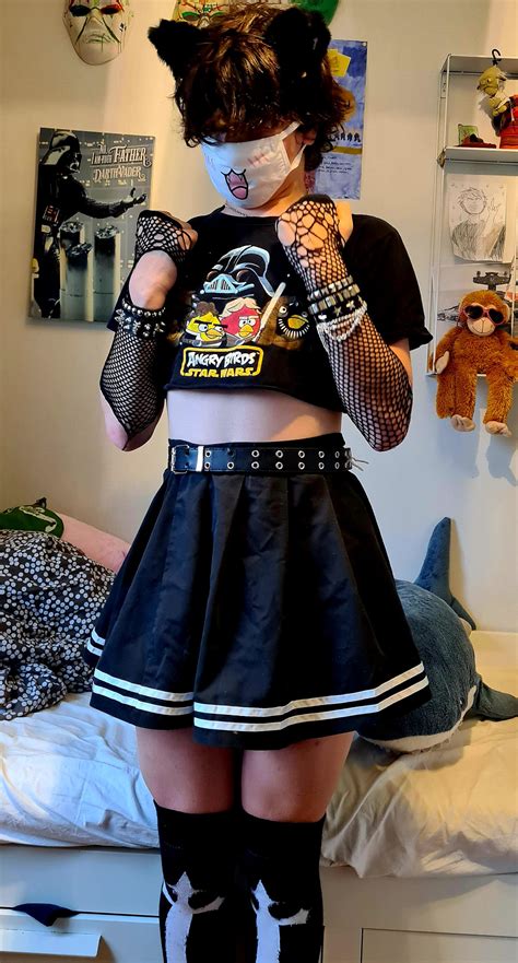 Goth Twink Femboy Fapping and Moaning .